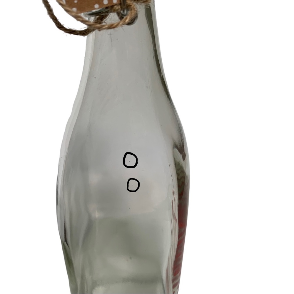 Rae Dunn DRINK Clear Glass Bottle Bail & Trigger Closure Red Letters NWT 2017 - Picture 7 of 11